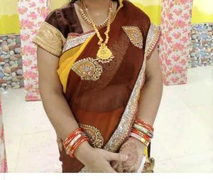 party wear yellow 💛, coffee colour saree 😍😍