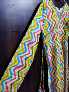 Vibrant Print Longline Nyra Cut Kurti