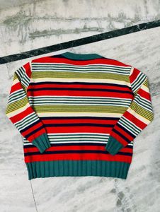 Gucci Striped V-Neck Sweater