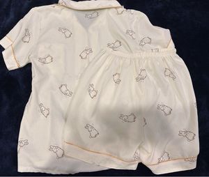 Cute Bunny Print Pajama Set