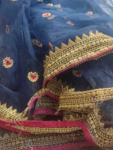 Navy Blue Colour Net Saree