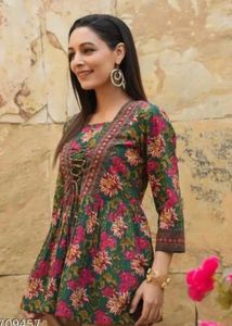 Vibrant Floral Bohemian Tunic Top