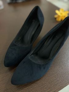 Black Velvet Heels