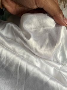 Pure Uncoloured Satin Material