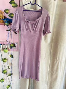 Lilac Puff Sleeve Dress