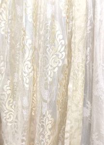 Golden Lace Window Curtains 1 Pc Fixed Price