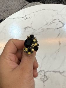 Black Stone Ring For Women