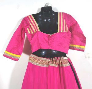Pink And Yellow Lehenga Choli (Women&#39;s)