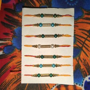 Beaded Rakhi Bracelets - Set of 7