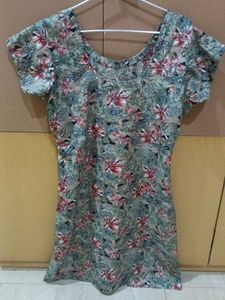 Floral Print Multicolour Kurti