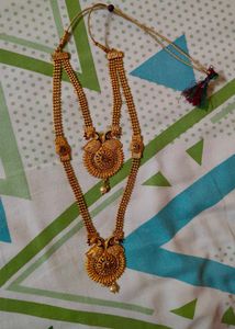 2 Layered Peacock Design Pendent Set