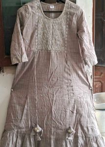 Embroidered Light  Tunic Dress