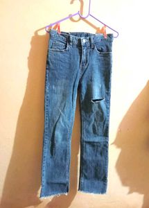 Ripped Knee Denim Jeans