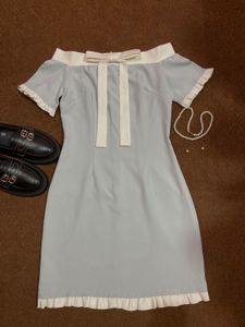 off shoulder Bow Detail Dress