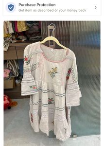 tie dye kurta + white anarkali