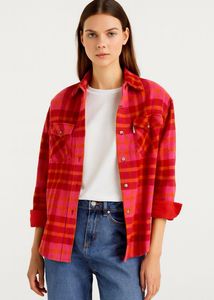 United Colours of Benetton Plaid Flannel Shirt
