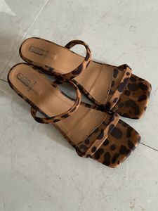 Heels (Leopard Strap Slip On Heel)