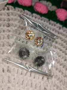 Cute Flower Stud Earring Set