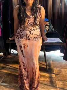 Elegant Animal Print Maxi Dress