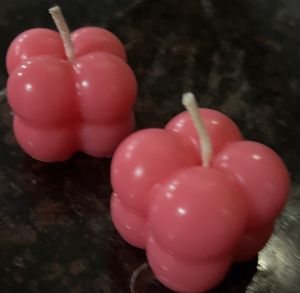 Pink And Blue Bubble Candles (Set of 4)