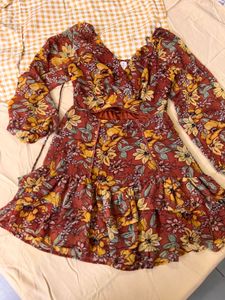 Floral Print Mini Dress