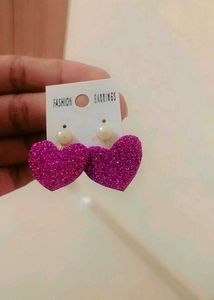 Korean 💜 Heart Earrings