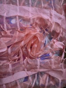 Peach Organza Scarf