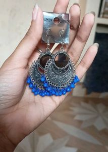 Blue Jhumka Earrings