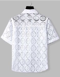 Loose Fit White Lace Shirt