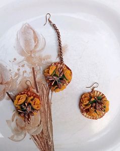Haldi Earings And Mangtika