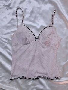 Warners  Vintge Rampage Pink Polka Dot Cami