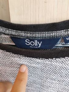 Gray Long Sleeve Top