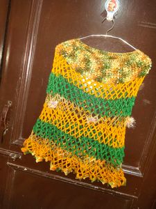 Women Netted Crochet Poncho Top Handmade