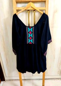Black cotton Long top size-32-34