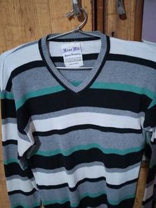 Striped V-Neck Sweater