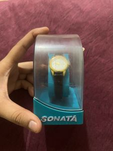 Sonata Women&#39;s Gold-Tone Watch