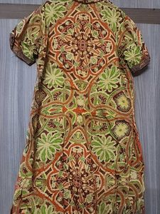 Multicolour Collar Kurti With Pockets