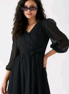 Elegant Black Wrap Dress