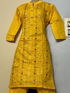 Designer Yellow Kurta Set