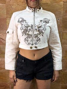 Unique Printed Cropped Jacket