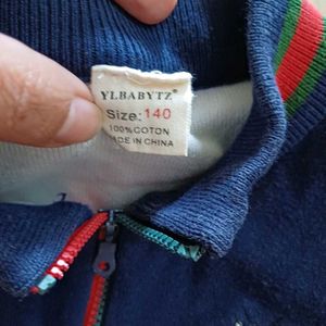 Vintage Gucci style Kids Blue Knit Cardigan
