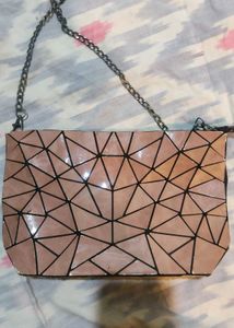 Geometric Pink Crossbody Sling Bag