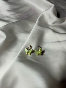 Green Butterfly Earrings