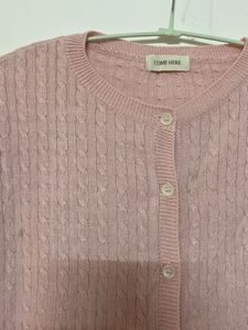 Cute Pink Short Sleeve Cardigan