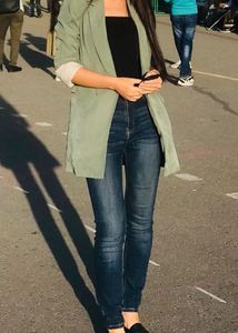 Green Casual Blazer