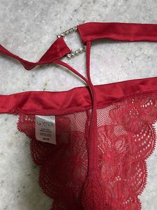 Red Lace Thong