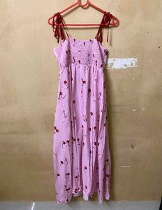 Cherry Print Maxi Dress