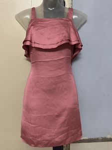 H&M Branded Pink Ruffled Mini Dress