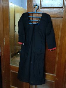 Printed Black Kurta