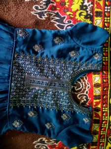 Blue Anarkali Set